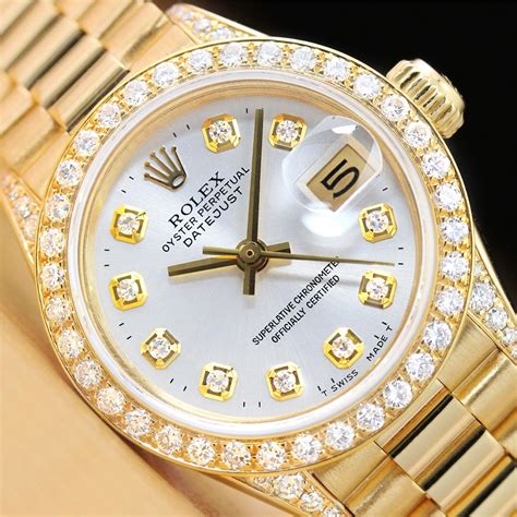 rolex watch women used|diamond bezel for ladies rolex.